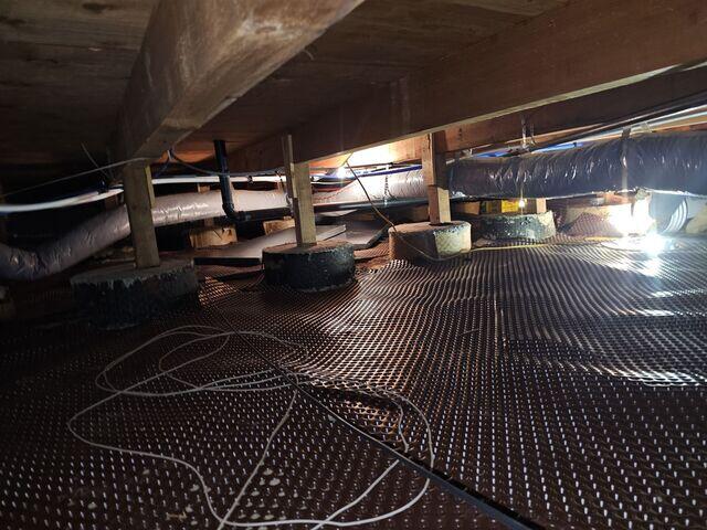 During Installation - Drainage Matting