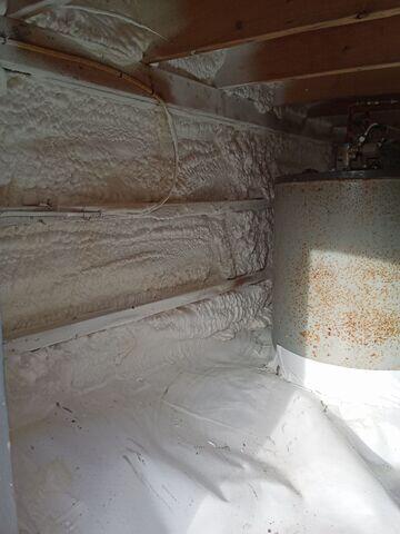 New Spray Foam Insulation & Vapor Barrier