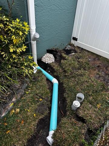 Buried Downspout