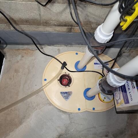 TripleSafe Sump Pump - Top View After Installation