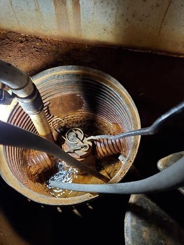 Before Sump Pump Replacement