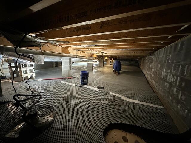 Drainage Matting Installed