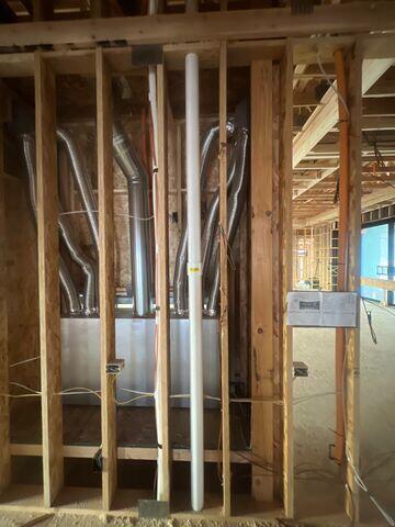 Radon Piping installed In-Wall