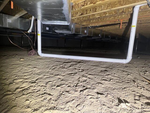 Crawlspace Radon Piping for New Construction