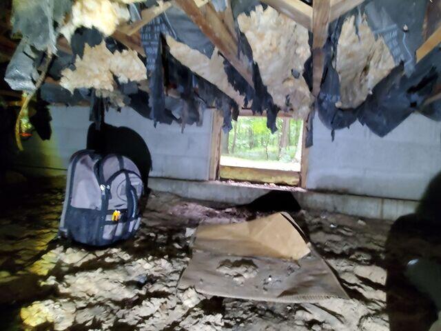 Before Crawl Space Restoration