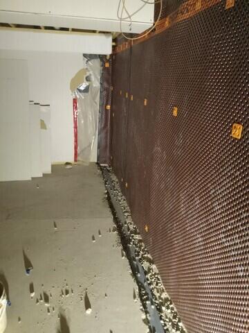 Waterguard installed in the trench.