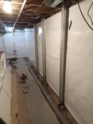 PowerBrace™ Foundation Wall Repair System and Waterproofing Save Hudson, MI Basement