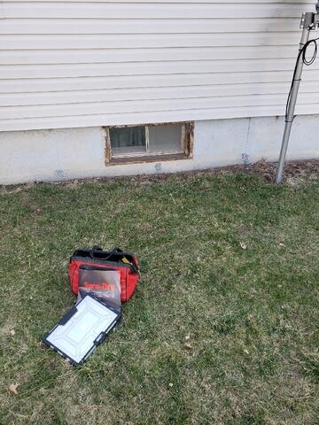 BEFORE - Failing Window Well