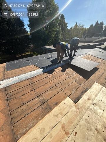 Preparing the roof deck