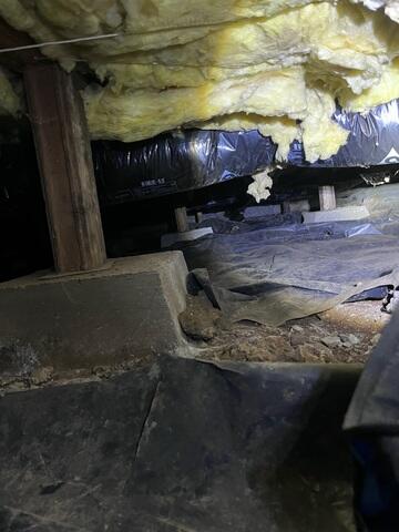 Unprotected Crawl Space