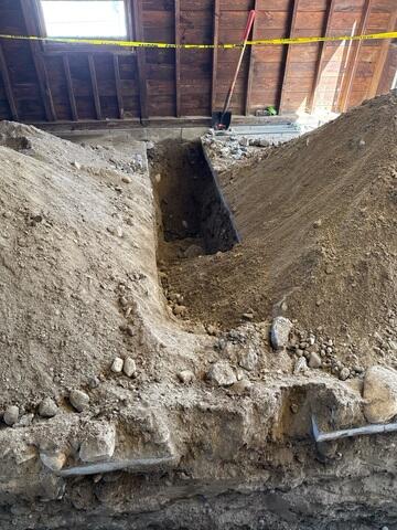 Interior Garage Excavation