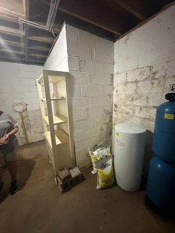 Water damage on walls