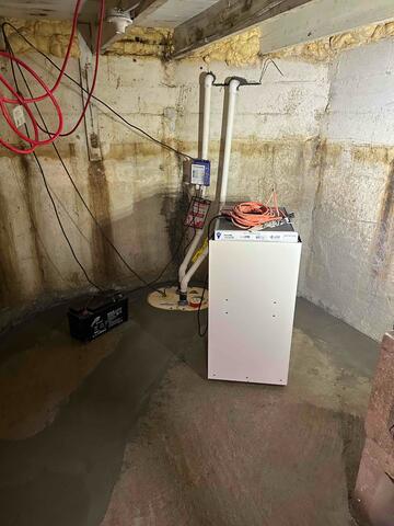 All Concrete Restored, Sump Pump and Dehumidifier are in Place