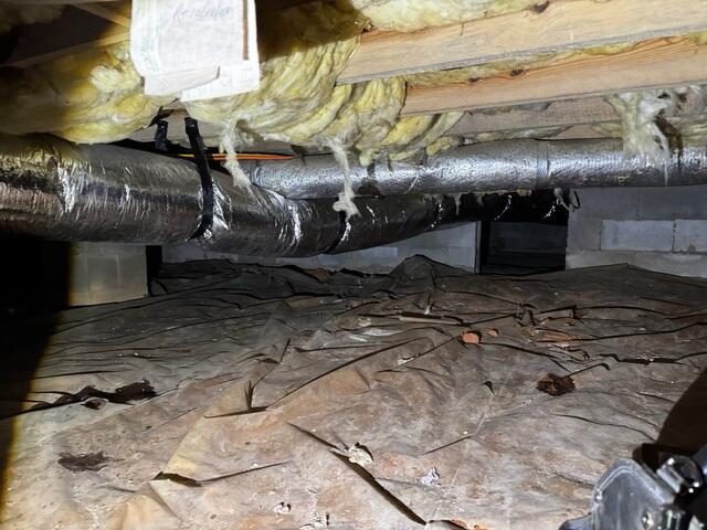 Sagging Insulation & Ground Moisture Issues in Winston-Salem, NC Crawl Space
