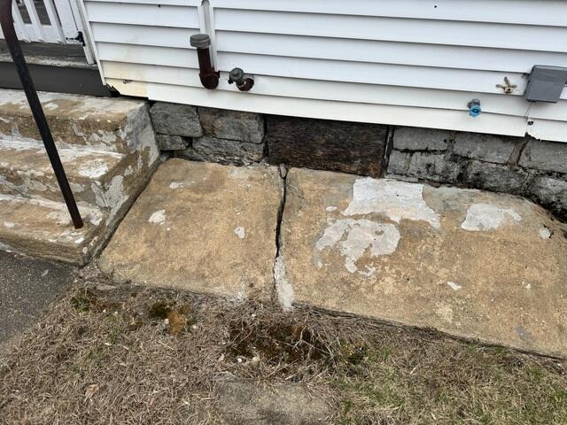 Exterior Foundation Wall Damage