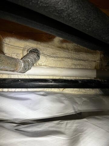 Spray Foam Around Ducting