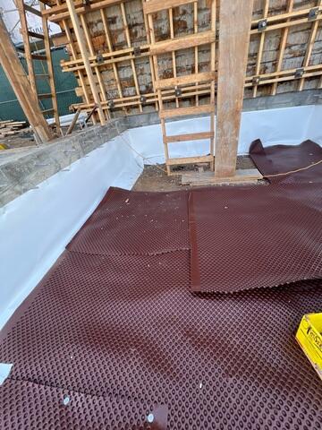 Drainage Mat Installation in Pacific Palisades Crawlspace