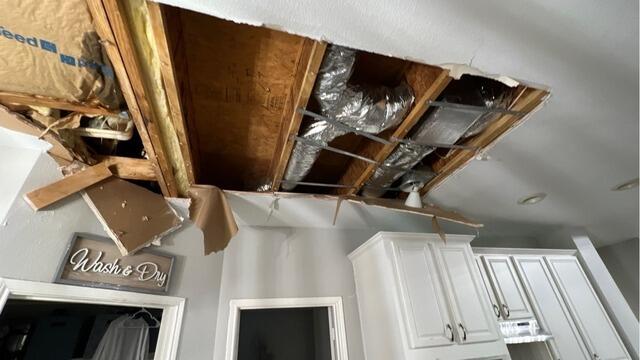 Water Damage Restoration in McKinney TX - Kitchen Ceiling Collapse