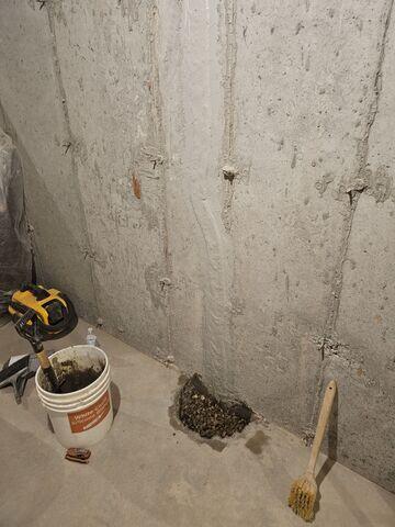 During Installation - Flexispan© with bottom drainage installed