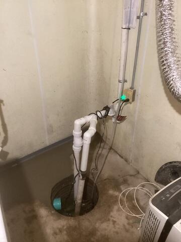Draining to the Sump Pump