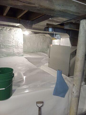 New Vapor Barrier & Spray Foam Insulation
