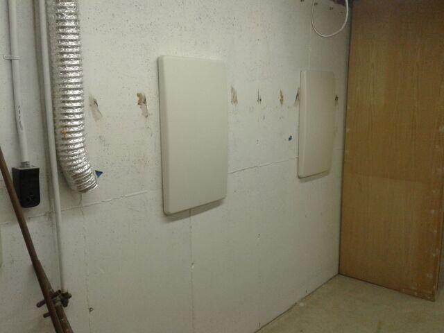 After installation GeoLock® Wall Anchors with Hide-A-Way Covers Installed