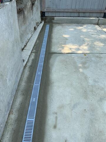 Placement of XL TrenchDrain