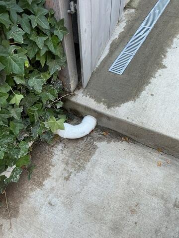 XL TrenchDrain Drain Hole Attached To Drain Line