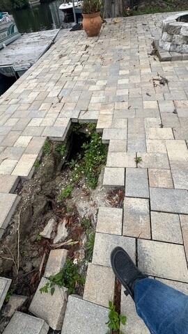 Soil Erosion Behind Seawall