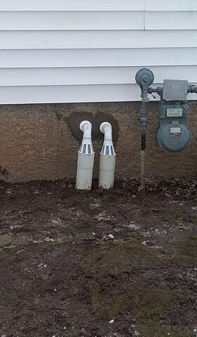 IceGuard connected to buried discharge line