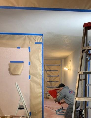 Wall Texture Application - Water Damage Restoration in Plano, TX