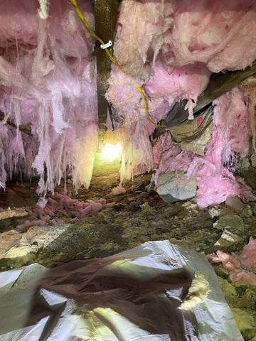 Old Wet, Sagging Insulation