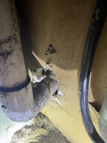 Opening Around Utility Pipe