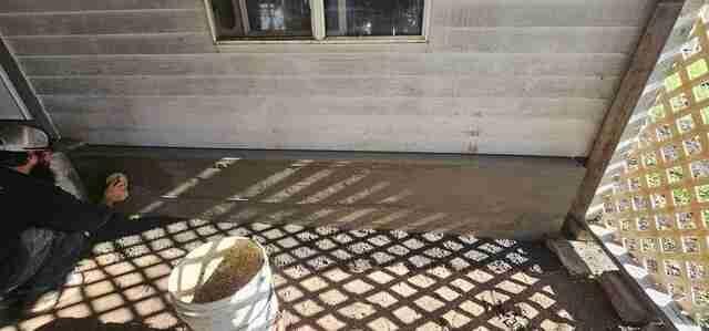 Cleaning The New Foundation Wall Extension