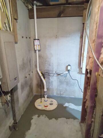 WaterGuard Interior Drainage System and SuperSump Sump Pump System Installed