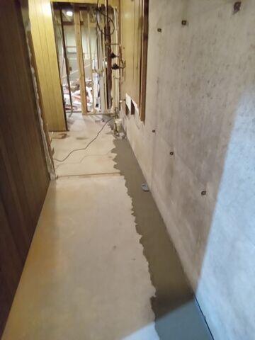 WaterGuard Interior Drainage System Along Perimeter