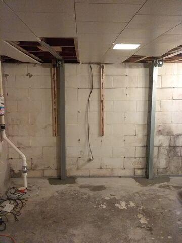 PowerBrace Wall Stabilization System Installed