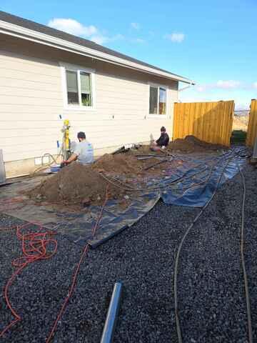 Push Pier Prepping Along Left Side of Home