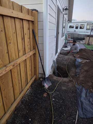 Holes Dug for Installation of Push Piers