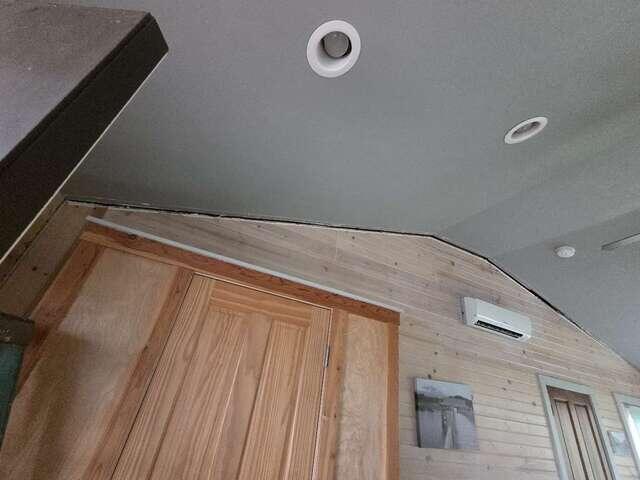 Interior Wall and Ceiling After Lifting Home