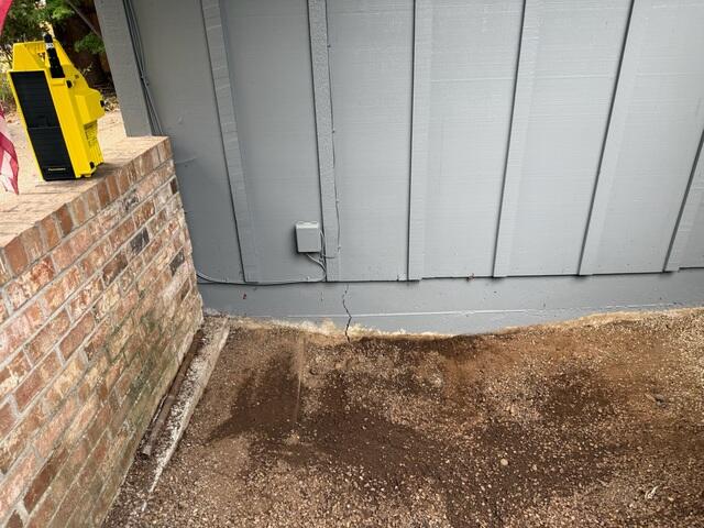 Before Push Pier and RainDrain Installation