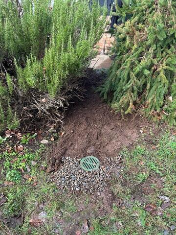 LawnScape Outlet Attached to End Of RainDrain Line