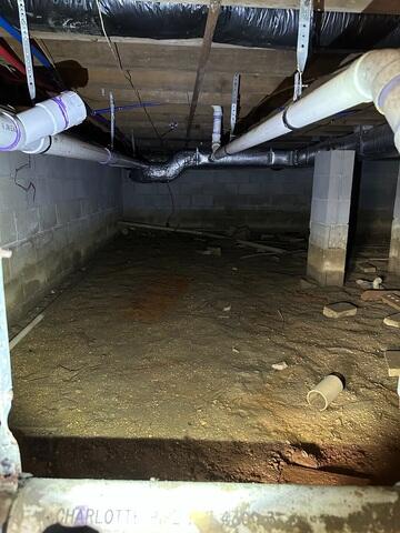 Damp Crawl Space