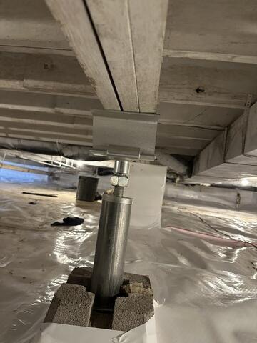Installing SmartJacks to Stabilize the Home and Complete Crawl Space Protection