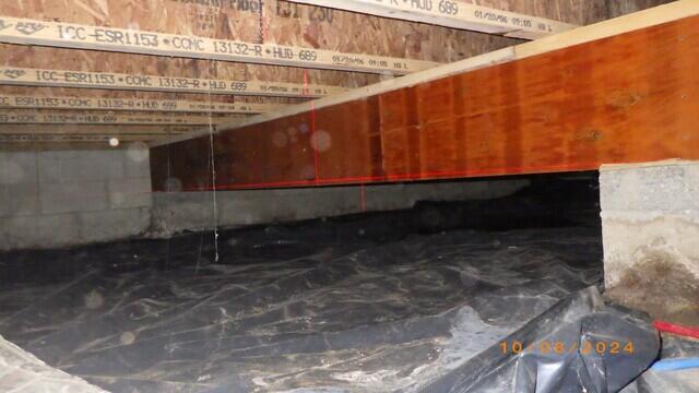 Improper Vapor Barrier and Mold Present Before Work Began