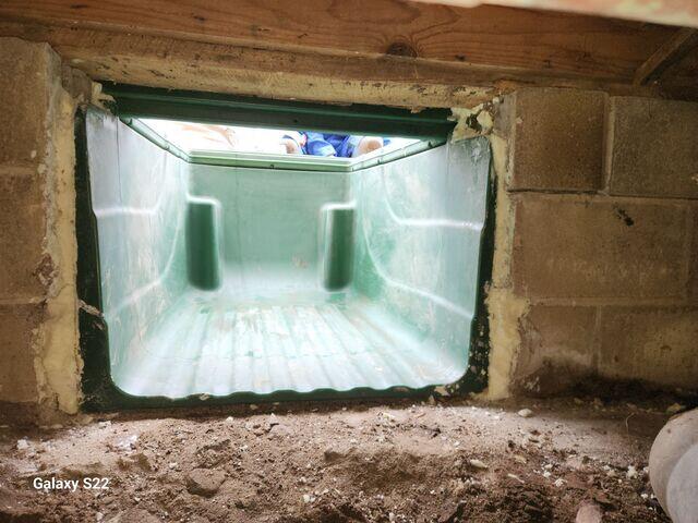 Interior View of New Crawl Space Entry