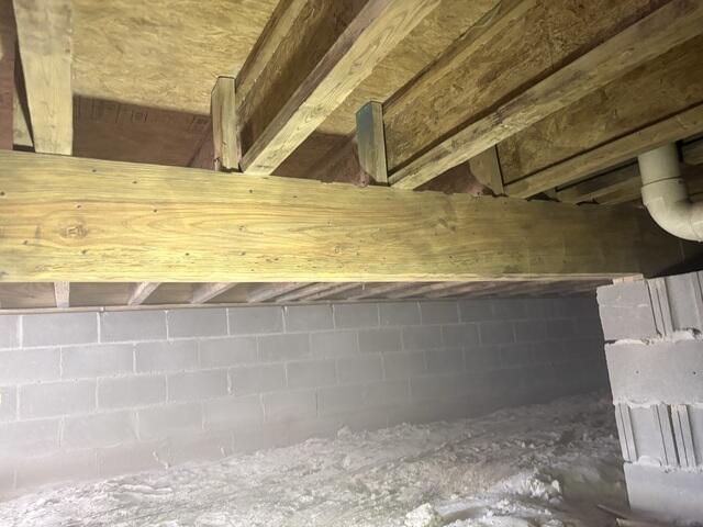 Restored Crawl Space Framing