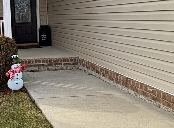 Front Entry Concrete Settlement