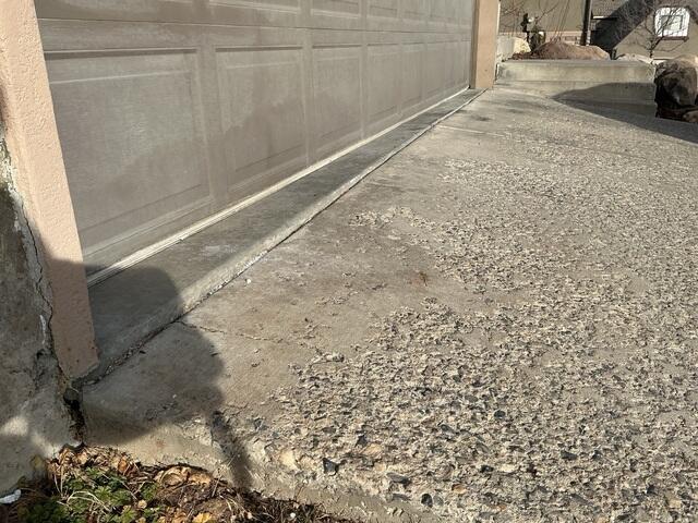 Sinking Concrete Driveway Slab in Midway Utah
