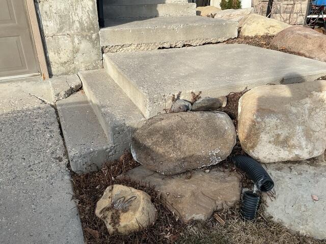 Void Beneath Front Steps Concrete in Midway UT